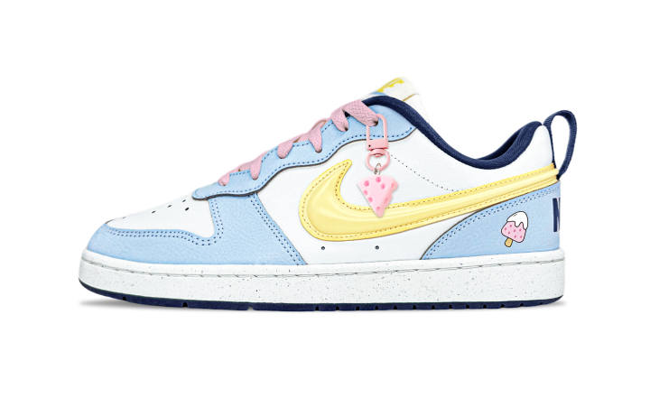Nike Nike Court Borough Strawberry Cheese Synthetic Leather Slip Resistant Lightweight Cushioning