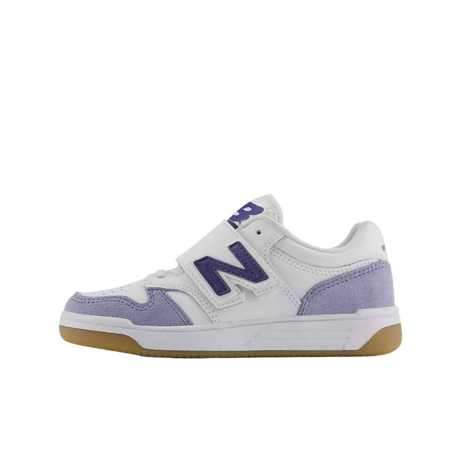 New Balance New Balance NB 480 Slip Resistant Abrasion Resistant Children's Basketball Shoes White/Purple