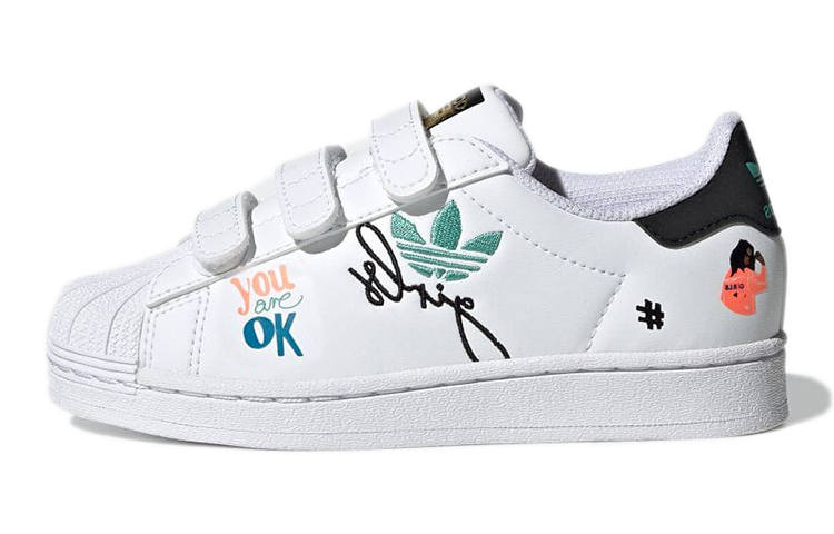 Adidas Originals Superstar Collection Pure K Low top Skateboard Shoes White Kids'