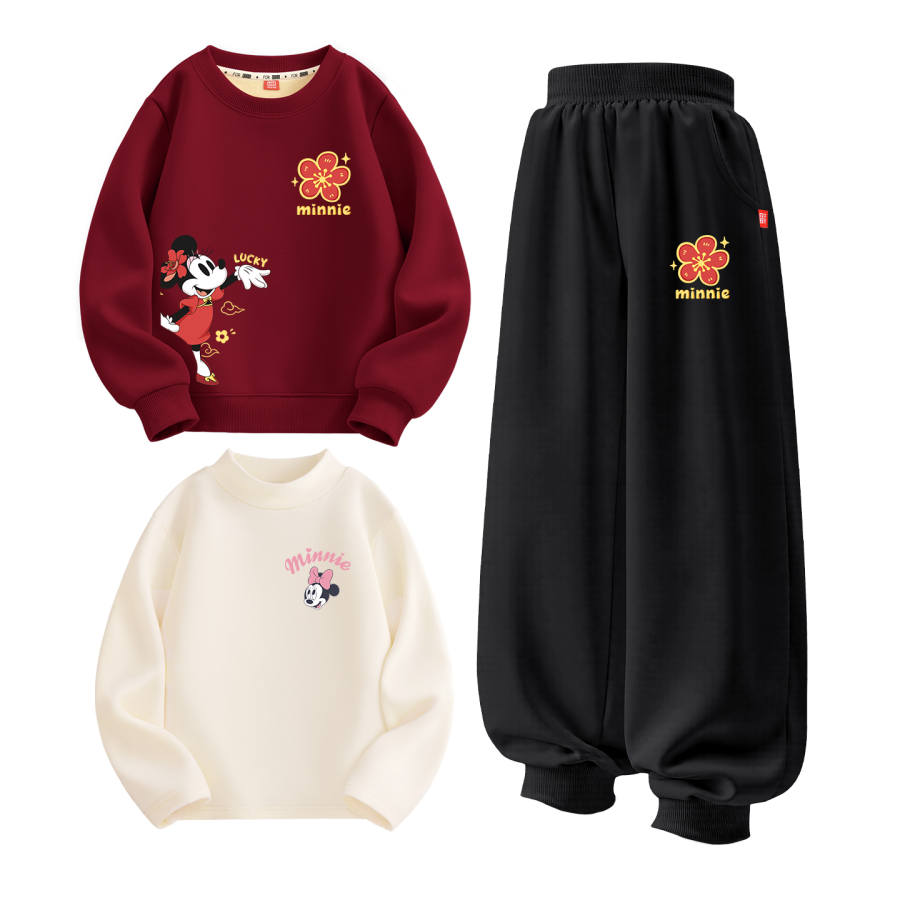 Disney Kids Casual Sportswear Crew Neck Thickened