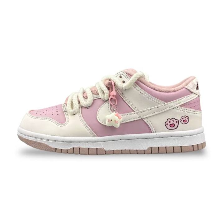 Nike Nike Dunk Leather Slip Resistant, Abrasion Resistant, Lightweight Cushioning Low top Kids' Skateboarding Shoes Pink