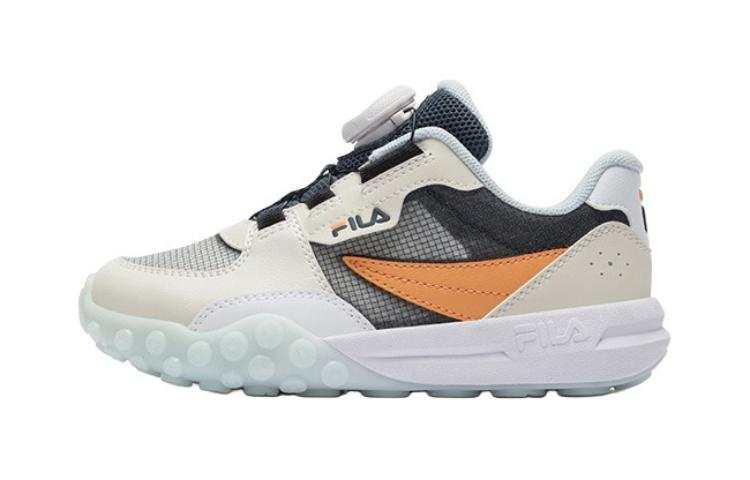 FILA KIDS Abrasion Resistant Abrasion Resistant Low top Kids' Running Shoes Beige Black Children Aged 3 7 Years Old