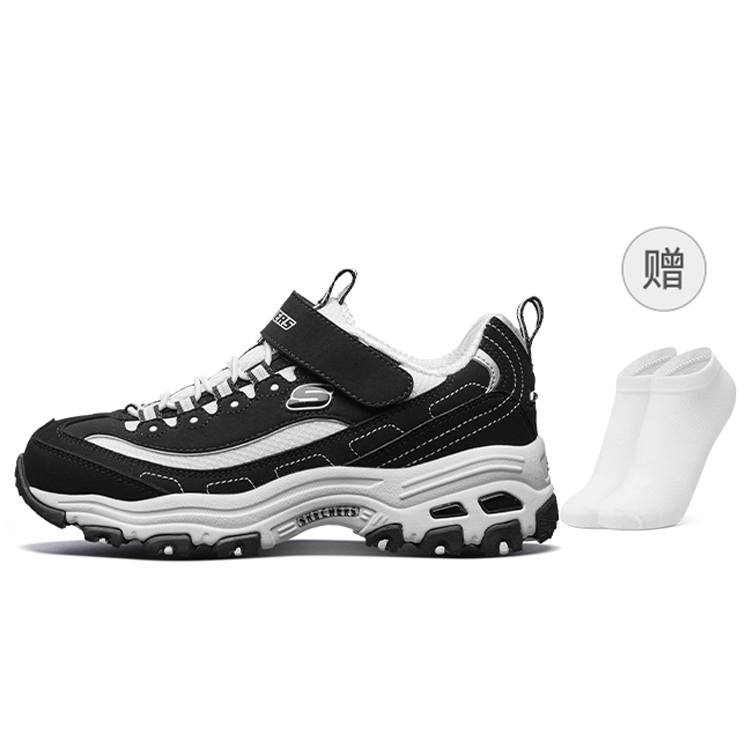 Skechers Kids Abrasion Resistant Breathable Support Low top Kids Lifestyle Shoes White Black Teenagers