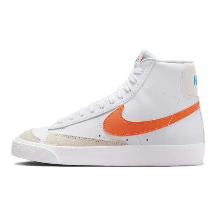 Nike Nike Blazer '77 High top Skateboard Shoes White Orange Unisex
