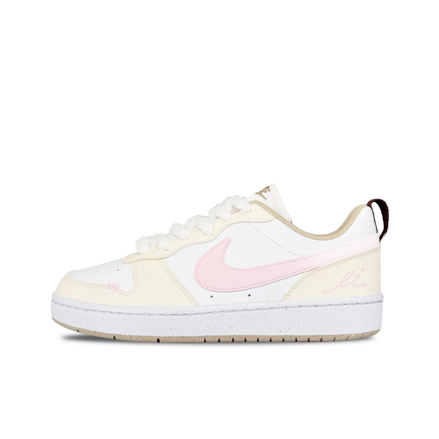 Nike Nike Court Borough COURT BORO Peach Cream Puff Slip Resistant Abrasion Resistant Slip Resistant Abrasion Resistant