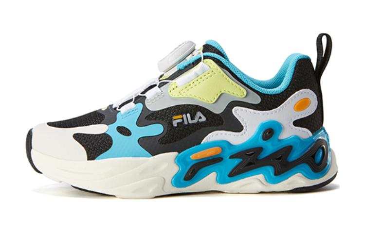 FILA KIDS Cushioning Abrasion Resistant Cushioning, Wear Resistant Kids Lifestyle Shoes White Blue Black