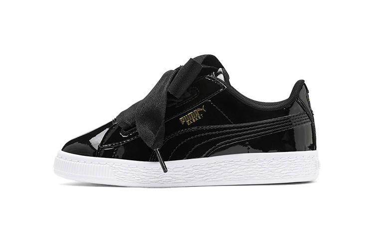 PUMA Wear resistant And Lightweight Low top Toddler Shoes Black White Infant And Toddler