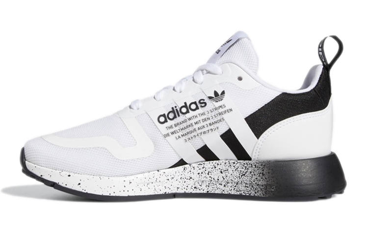 Adidas Originals Multi J Abrasion Resistant Low top Running Shoes White Black Teenagers