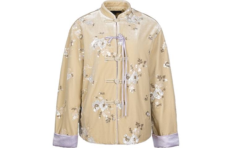 URBAN REVIVO Jackets Women's Nude Apricot Stand Collar Moderate Other