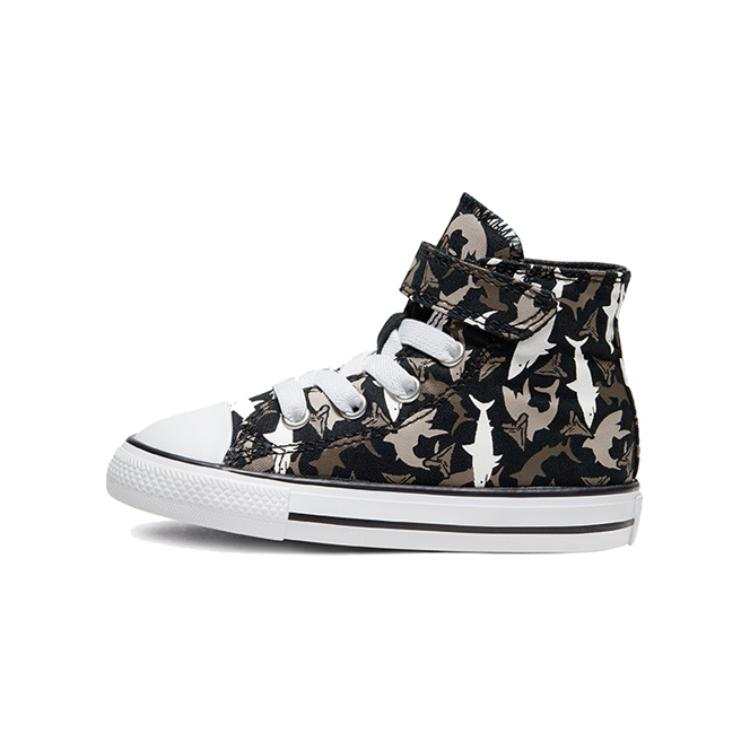 Converse Chuck Taylor All Star Shark Bite Easy on Classic And Versatile High top Canvas Shoes Black Infant And Toddler