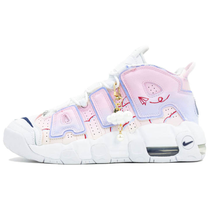 Nike Nike Air More Uptempo Synthetic Leather Slip Resistant, Abrasion Resistant, Height Increasing Cushioning Mid top