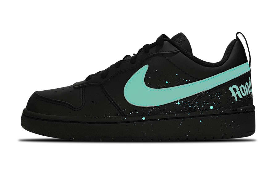 Nike Nike Court Borough Low top Kids' Skateboarding Shoes Black Green Teenagers