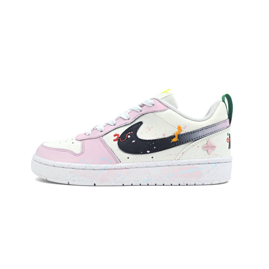 Nike Nike Court Borough Pink, Cute, And Lively Slip Resistant Abrasion Resistant Slip Resistant Abrasion Resistant Low top