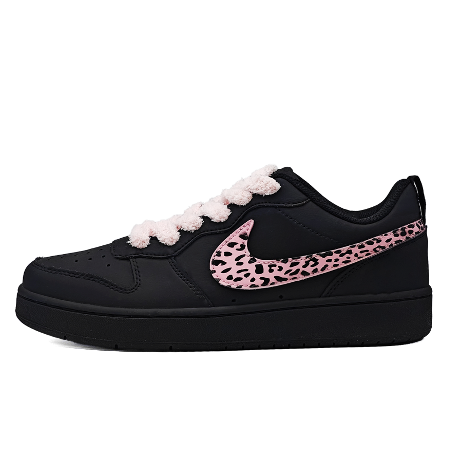 Nike Nike Court Borough Leather Slip Resistant Lightweight Cushioning Low top Skateboard Shoes Pink Kids'