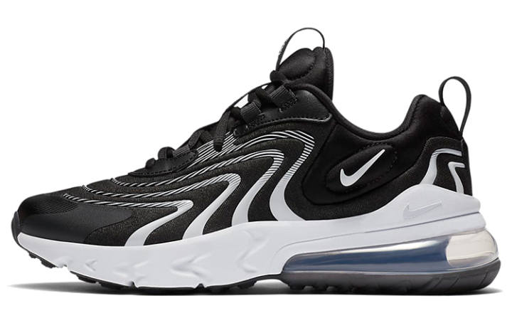 Nike Nike Air Max 270 Cushioning Abrasion Resistant Low top Running Shoes Black White Unisex