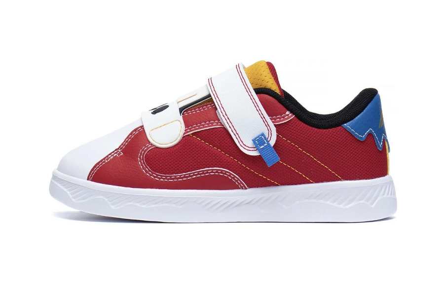 Li-Ning YOUNG Li Ning Slip Resistant Abrasion Resistant Slip Resistant Abrasion Resistant Low top Kids' Skateboarding Shoes Red