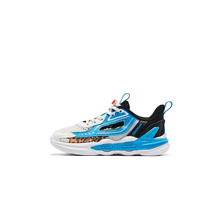 QIAODAN Low top Running Shoes White Black Blue Children Aged 3 7 Years Old