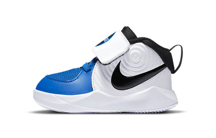Nike Nike Team Hustle D 9 Mid top Toddler Shoes Blue White Black Infant And Toddler