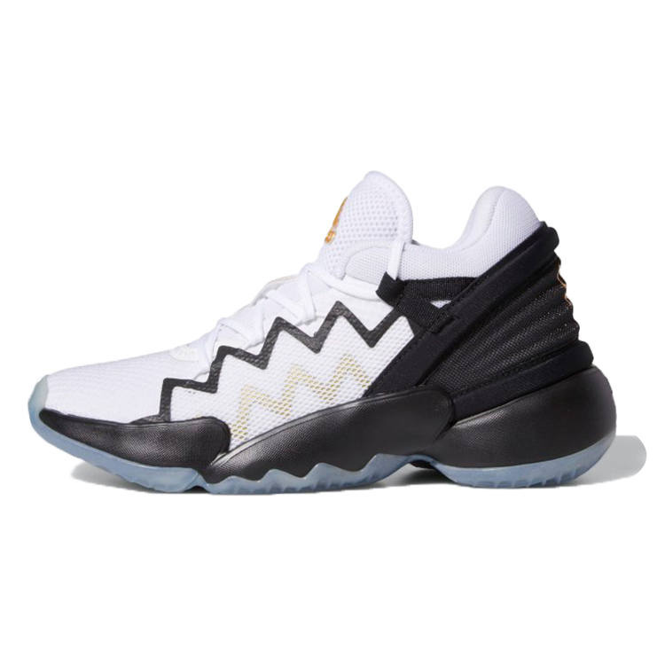 Adidas Adidas D.O.N. Issue #2 Breathable Low top Basketball Shoes White Black Teenagers