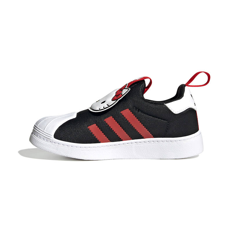 Adidas Originals Hello Kitty x Adidas Originals SUPERSTAR 360 Casual Low top Kids' Skateboarding Shoes Red White Black Kids