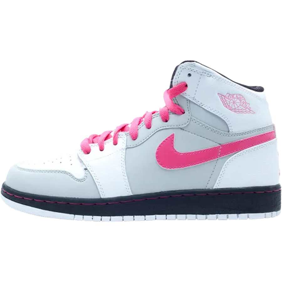 Jordan Jordan Air Jordan 1 Leather Mid top Children's Basketball Shoes White Teenagers