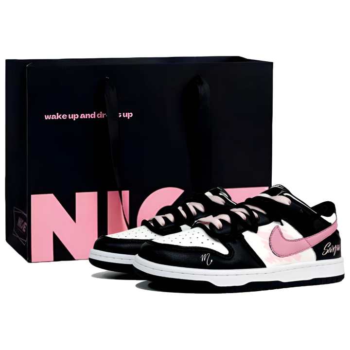 Nike Nike Dunk Scorpion Awakening Leather Slip Resistant Slip Resistant Low top Kids' Skateboarding Shoes Black Pink