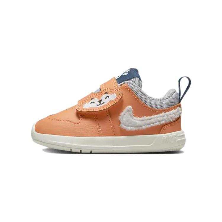 Nike Nike Pico 5 Lil Cow Leather Abrasion Resistant Abrasion Resistant Low top Sports Casual Shoes White Orange