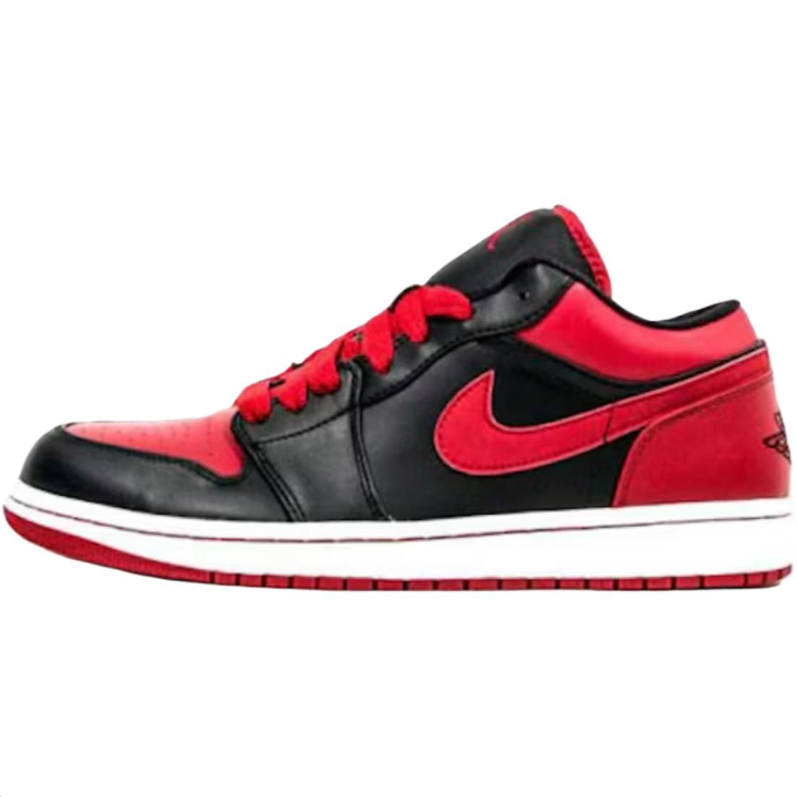 Jordan Jordan 1 Low top Skateboard Shoes Red Black Unisex