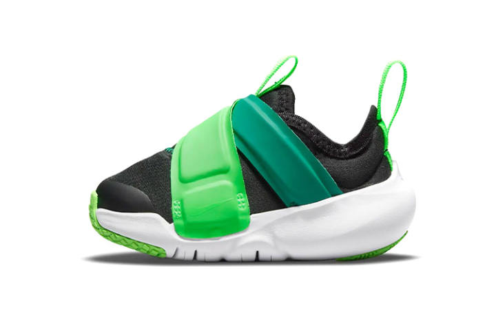 Nike Nike Flex Advance Slip Resistant, Abrasion Resistant, Breathable Low top Running Shoes Black Green Infant And Toddler