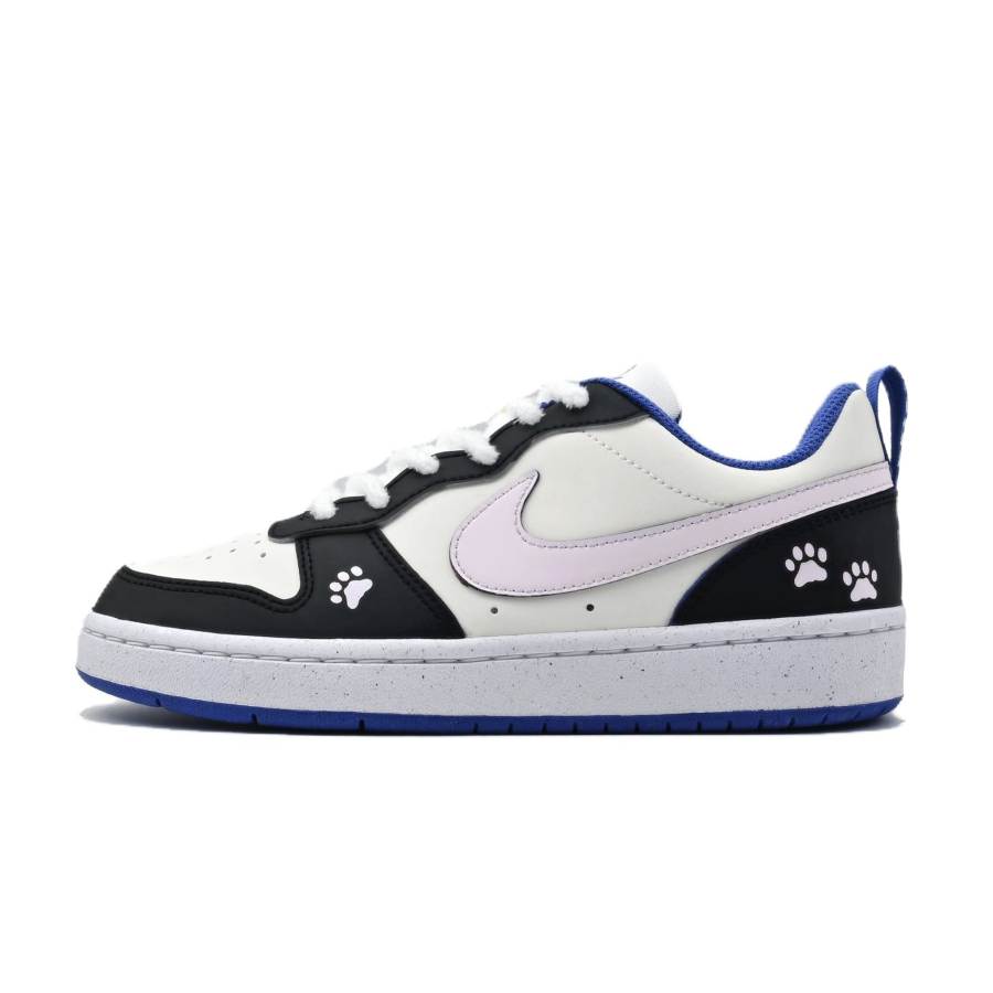 Nike Nike Court Borough Berry Kitten Slip Resistant Abrasion Resistant Low top Kids' Skateboarding Shoes Black Teenagers