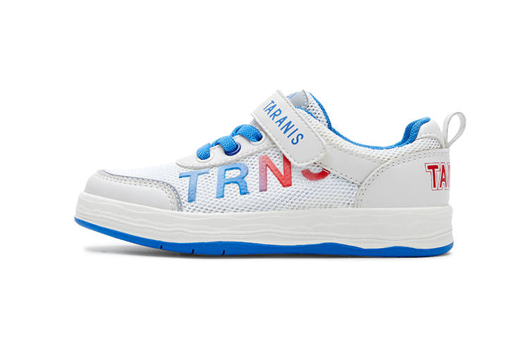 TARANIS Breathable Low top Kids' Skateboarding Shoes White Blue Red Kids'