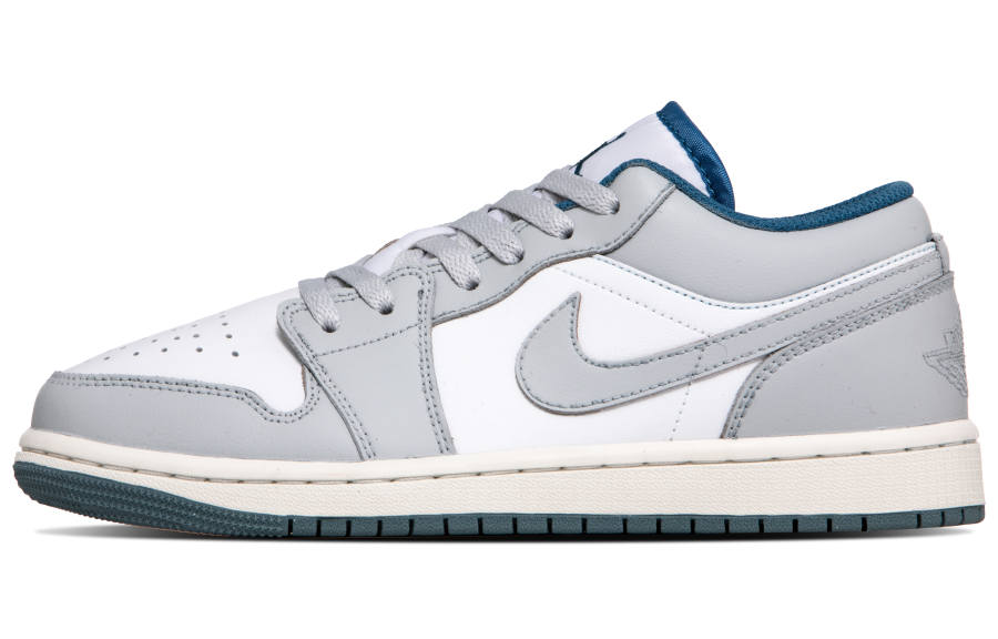 Jordan Jordan Air Jordan 1 Slip Resistant Cushioning Slip Resistant Cushioning Low top Children's Basketball Shoes Light Gray