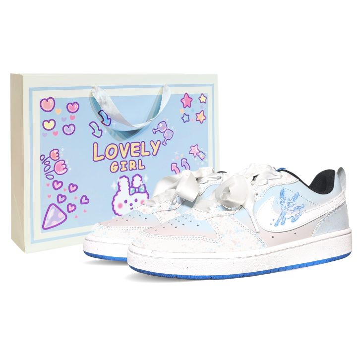 Nike Nike Court Borough Synthetic Leather Cushioning Abrasion Resistant Cushioning, Wear Resistant Low top