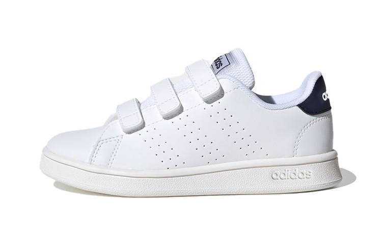 Adidas Neo ADVANTAGE BP Abrasion Resistant Low top Kids' Skateboarding Shoes White, Blue Tail