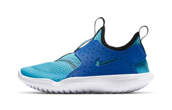 Nike Nike Flex Runner Slip Resistant Cushioning Low top Kids' Running Shoes White Blue Children Aged 3 7 Years Old