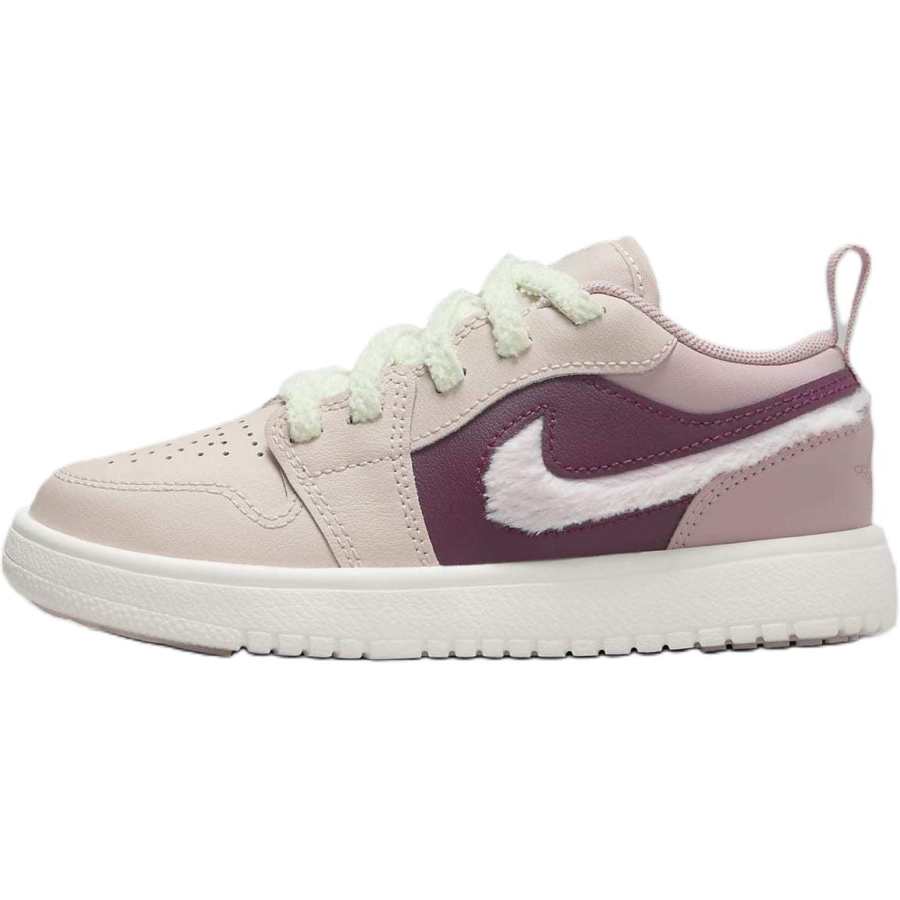 Jordan Jordan Air Jordan 1 Slip Resistant Abrasion Resistant Low top Casual Shoes Pink Children Aged 3 7 Years Old