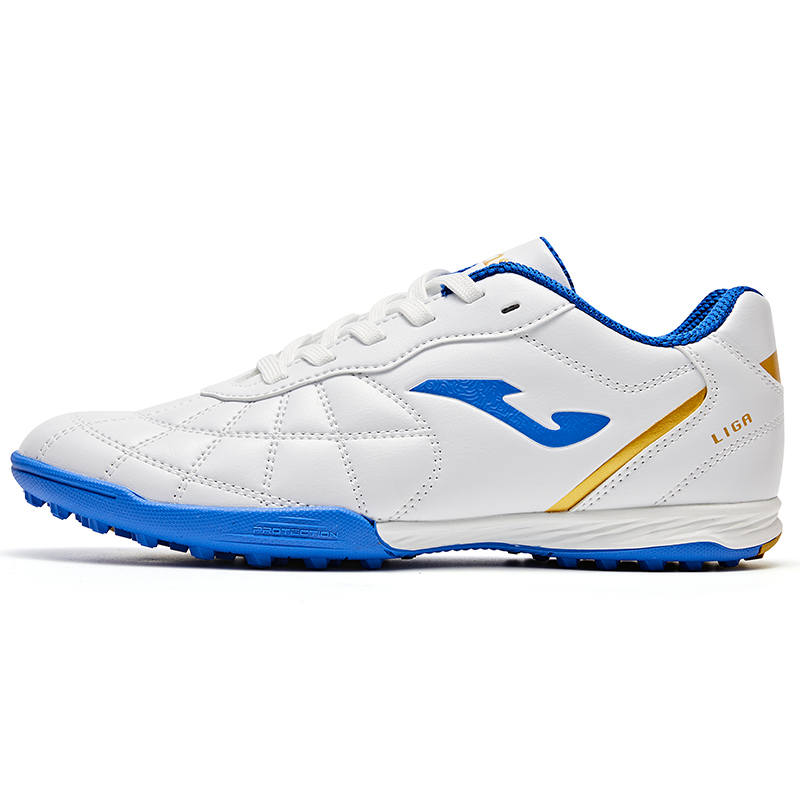 Joma Synthetic Leather Slip Resistant Abrasion Resistant Low top Kids' Soccer Shoes White Teenagers