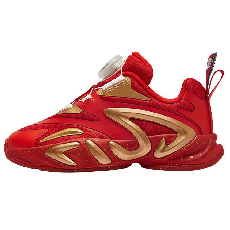 FILA KIDS BOA Abrasion Resistant Low top Kids' Running Shoes Red Gold Children Aged 3 7 Years Old
