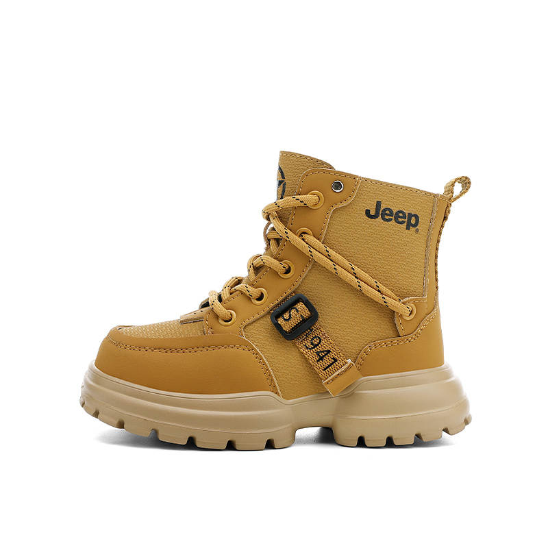 Jeep Leather Anti Kick And Abrasion Resistant Low top Kids' Leather Boots Kids'
