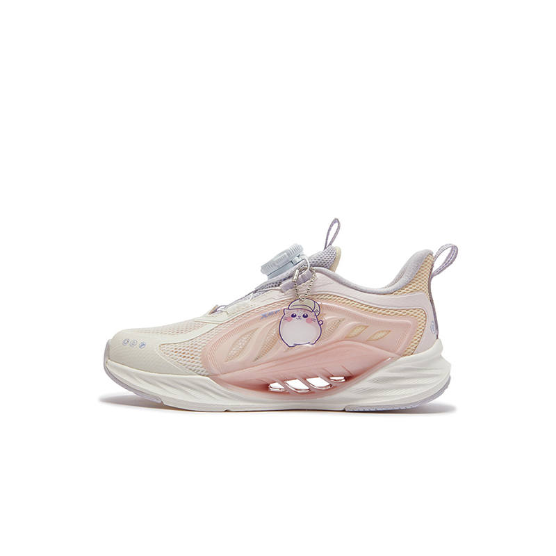 XTEP Slip Resistant Abrasion Resistant Low top Kids' Running Shoes Sail White Pastel Pink Kids'