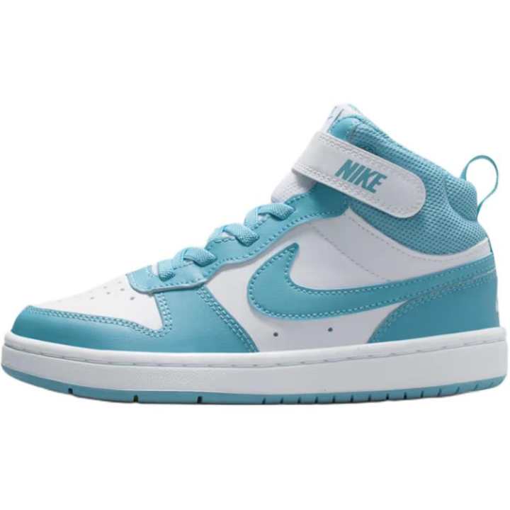 Nike Nike Court Borough 2 Leather Mid top Skateboard Shoes Blue White Kids'