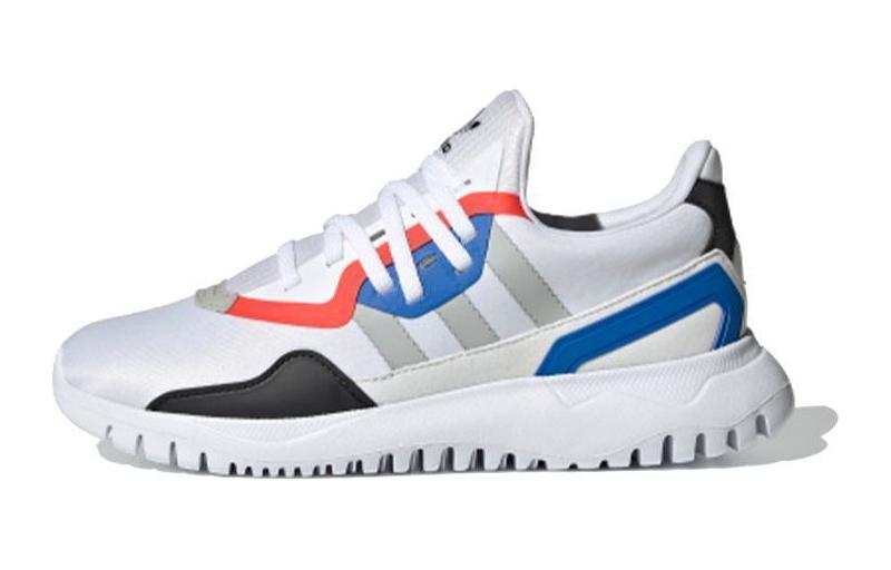 Adidas Originals Flex Collection J Abrasion Resistant Breathable Low top Kids Lifestyle Shoes White Blue Gray Unisex