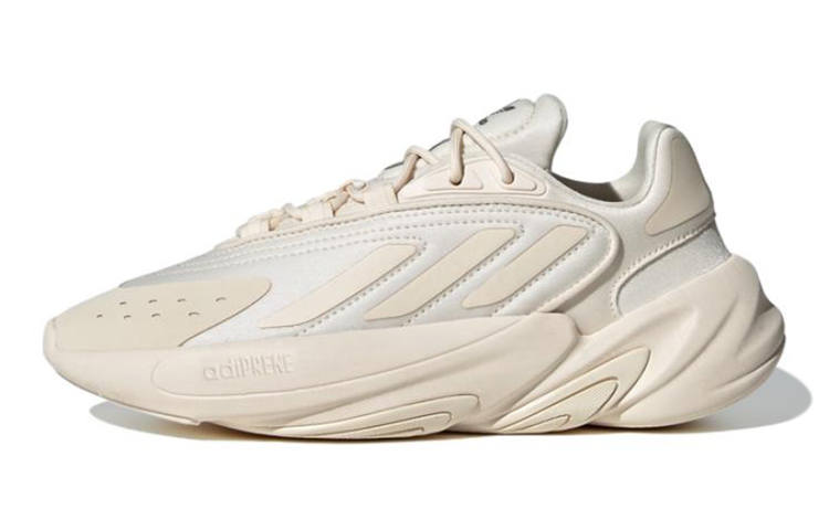Adidas Originals Ozelia J Fabric Slip Resistant Abrasion Resistant Low top Sports Casual Shoes Ecru