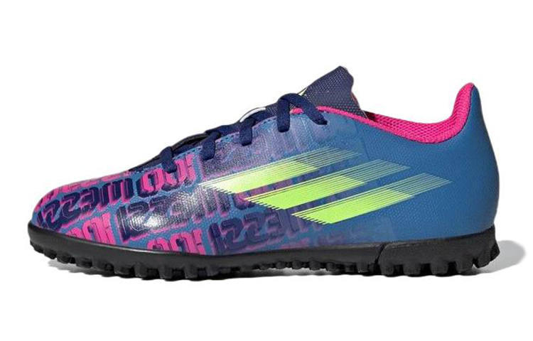 Adidas Adidas Messi.4 K Fabric Slip Resistant Abrasion Resistant Low top Kids' Soccer Shoes Red Blue Kids'