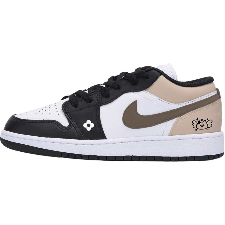 Jordan Jordan Air Jordan 1 Low Leather Low top Children's Basketball Shoes White Teenagers