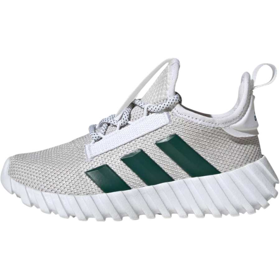 Adidas Adidas Kaptir Flow Anti Slip Wear Resistant Low Top Kids' Running Shoes Cloud White/Preppy Green/Gray Teenagers