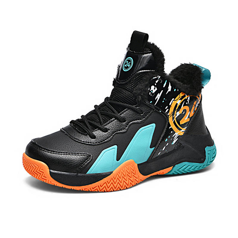 TONYBEAR Trendy Slip Resistant Thermal Slip Resistant Thermal Mid top Children's Basketball Shoes Kids'