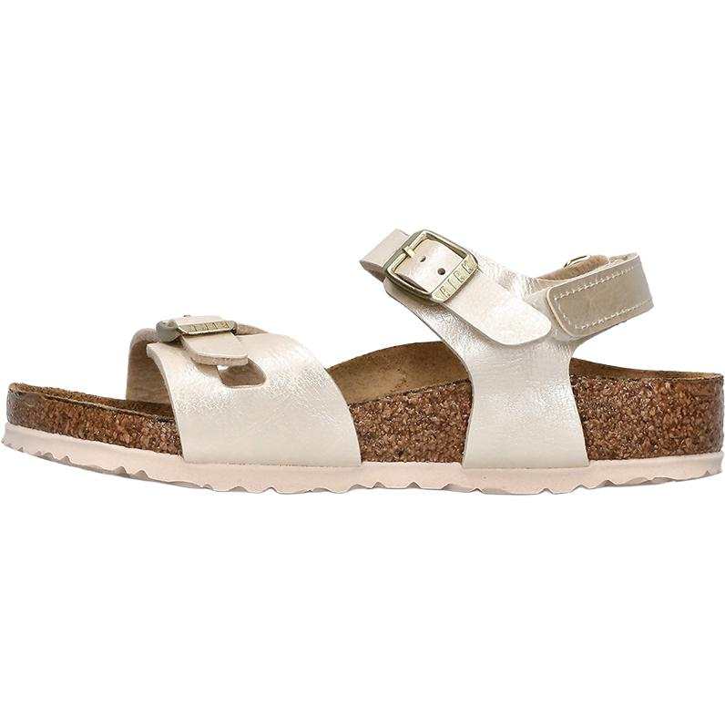 Birkenstock Rio Slip Resistant Abrasion Resistant Slip Resistant Abrasion Resistant Low top Sandal Cream White Kids'
