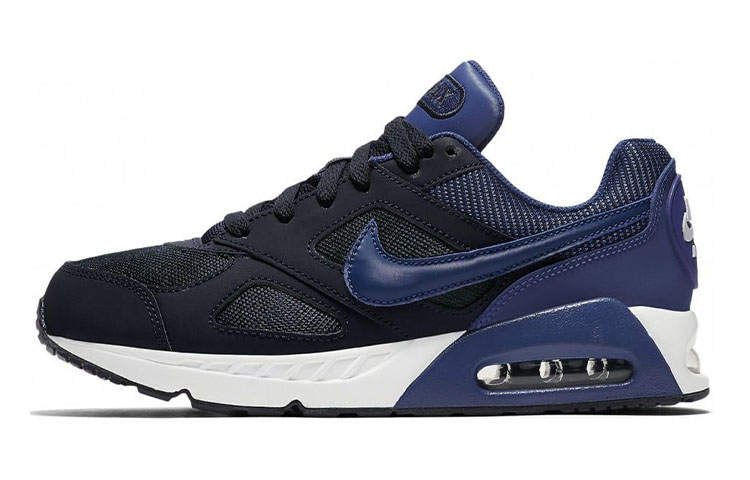 Nike Nike Air Max Ivo Leather Cushioning Abrasion Resistant Low top Running Shoes Black Blue Unisex