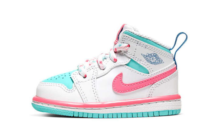 Jordan Jordan 1 Mid White Pink Green Soar TD